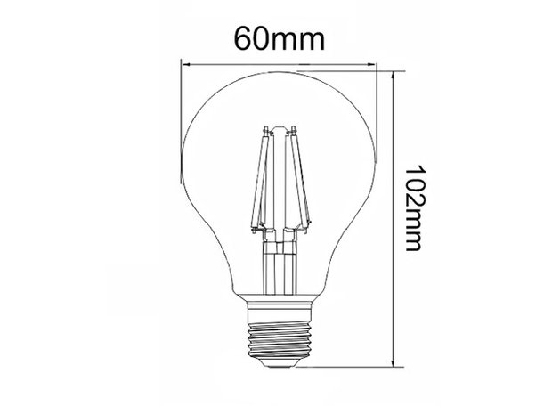 Dimbare led lamp E27 8W 2200K HELDER (A60)