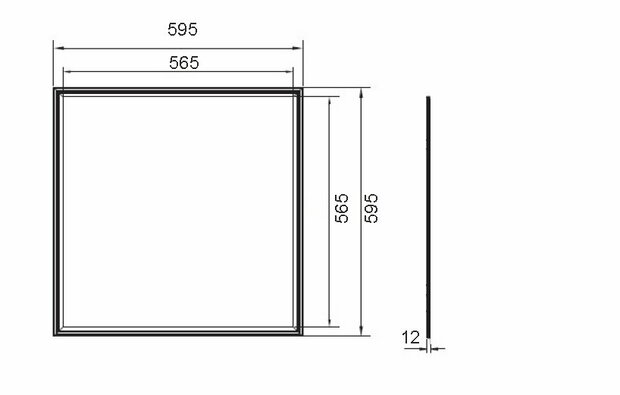 LED Paneel 60x60cm 45W 6000K - Aluminium Rand