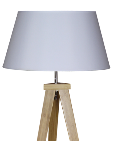 Staande Lamp Bamboe Driepoot 144cm Ingezoomd