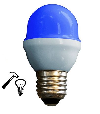 LED Lamp Deco Kleine Bol 1W G45 Blauw Extra Sterk
