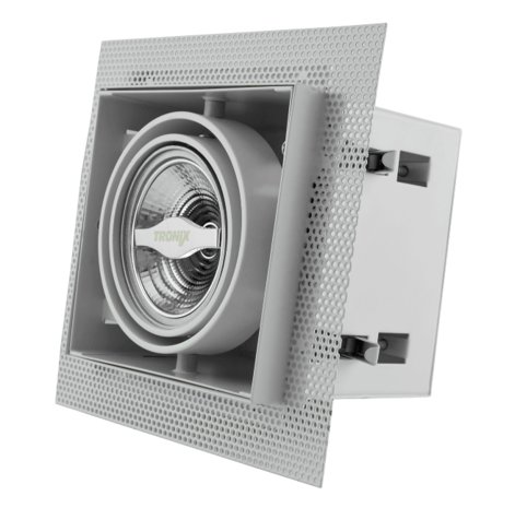 Led inbouw spot armatuur - 1x AR70 Wit | Trimless