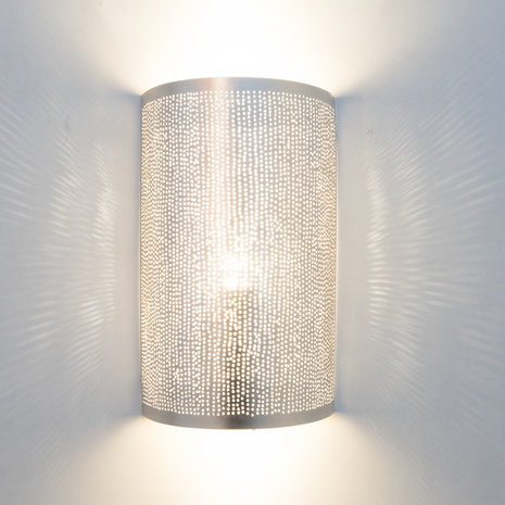 Wandlamp Cylinder Filisky Silver Zenza