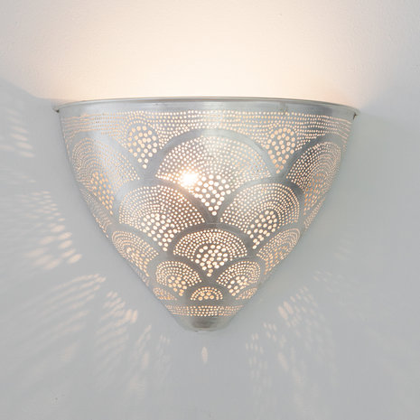 Wandlamp Egg Fan Silver Zenza