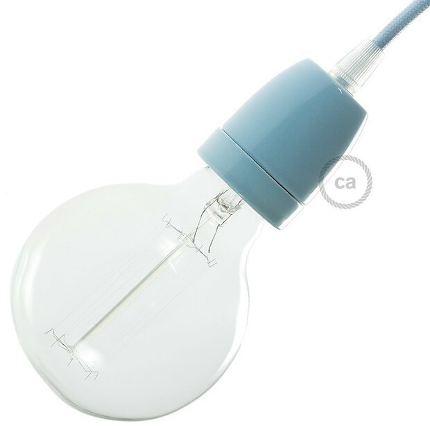 Porcelain Lamp Holder Light Blue | E27
