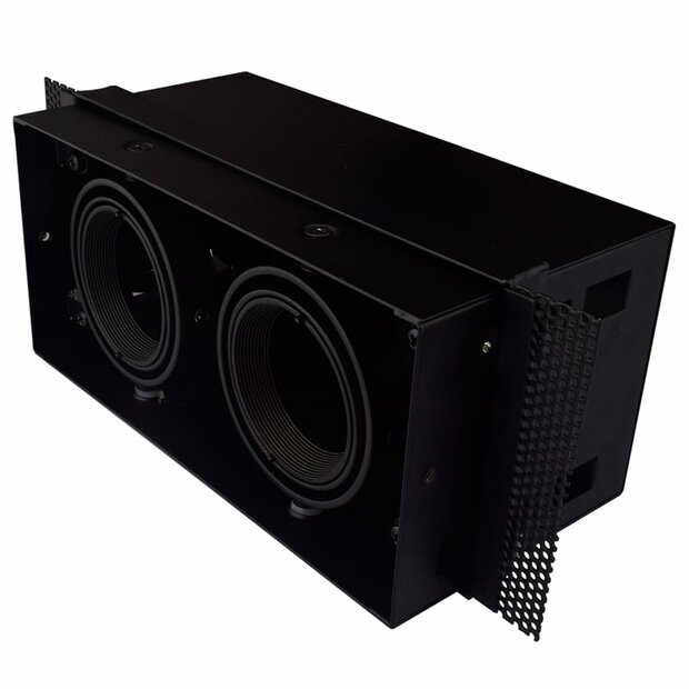 Trimless LED inbouwspot (armatuur) zwart | 2x GU10 / MR16