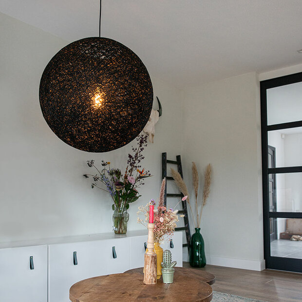 Round Pendant Lamp Black | XL 60 cm