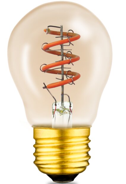 LED Kugellampe Spirale (G45) 4W 2200K Gold | Dimmbar