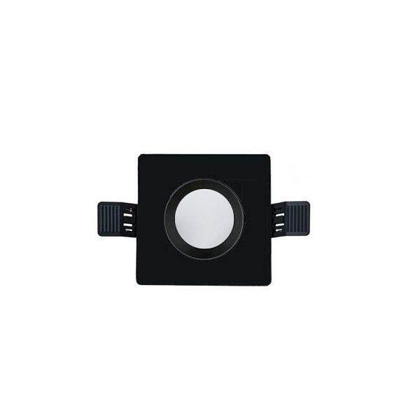 LED Einbau-Spot-Armatur - Schwarz Quadratisch IP65 | Badezimmer 90mm