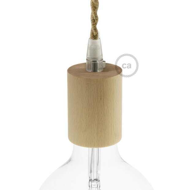 E27 Wood Lamp Holder | Neutral
