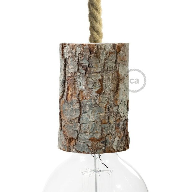 E27 Wood Lamp Holder | Log