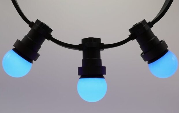 E27 Blauwe LED-lamp 45mm 1W van Polycarbonaat