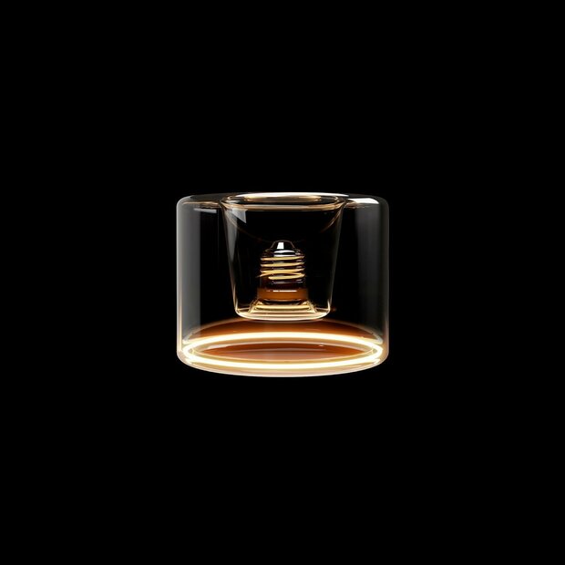 LED Helder Gloeilamp Ghost Lijn Inbouw Donut 120x90 6W 500Lm E27 2200K Dimbaar - G03 donker