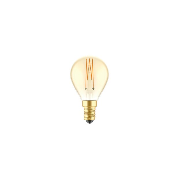 LED Gouden Gloeilamp Carbon Lijn Filament Kooi Mini Globe G45 3,4W 300Lm E14 2700K Dimbaar - C52