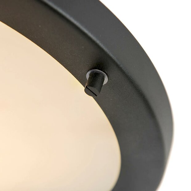 Modern Black Ceiling Light 31 cm &ndash; Suitable for Bathrooms (IP44)