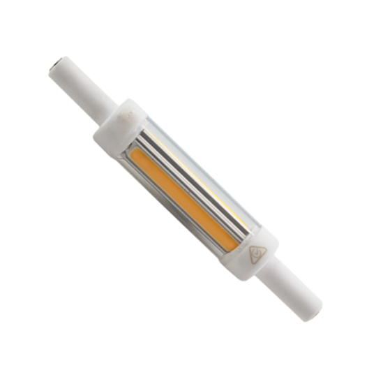 R7S R&ouml;hrenlampe 78mm Extra D&uuml;nn (12mm) 5W | 2700K | Dimmbar