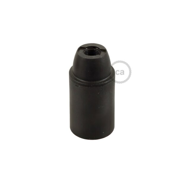 E14 lamp holder in thermoplastic material black