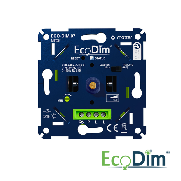 ECODIM LED Dimmer | Matter |  Druk/Draai | 0-250 Watt 