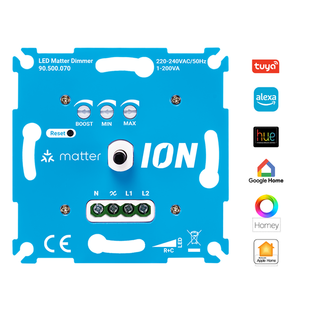 ION INDUSTRIES MATTER TRIAC LED Dimmer | 0-3-200W | Smart Home