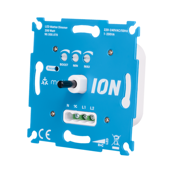 ION INDUSTRIES MATTER TRIAC LED Dimmer | 0-3-200W | Smart Home