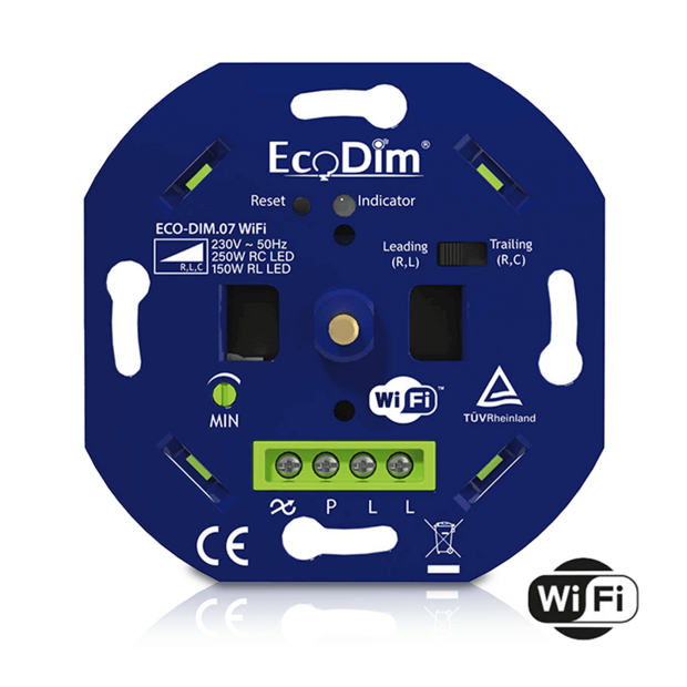 ECODIM | LED Dimmer | WiFi | Push/Turn | 0&ndash;250W | RLC