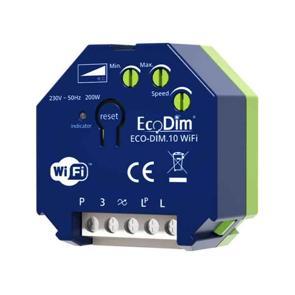 ECODIM | WiFi LED Dimmer | Inbouwmodule | 0&ndash;200W | Fase-afsnijding (RC)