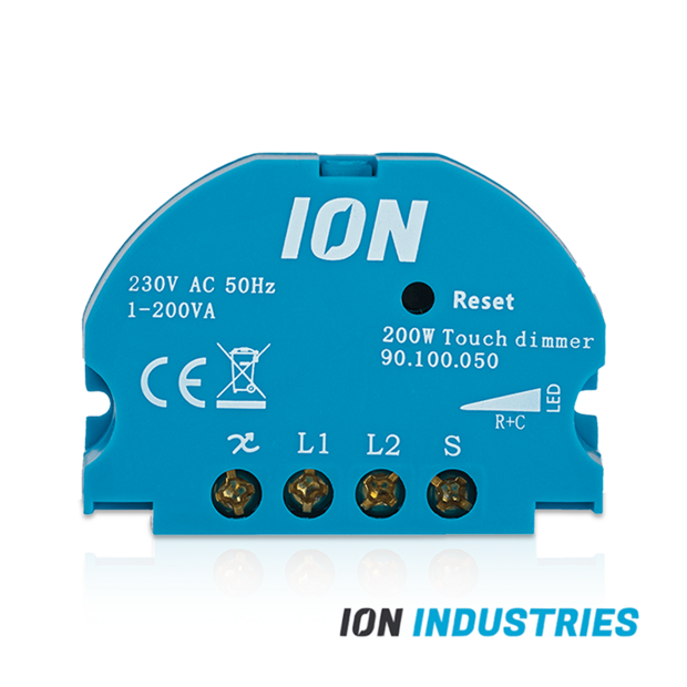 ION INDUSTRIES | LED Touch Dimmer | 0,3&ndash;200W | Fase-afsnijding (RC)