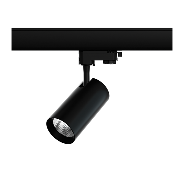 3-fase railspot 10W warm wit (3000K) zwart
