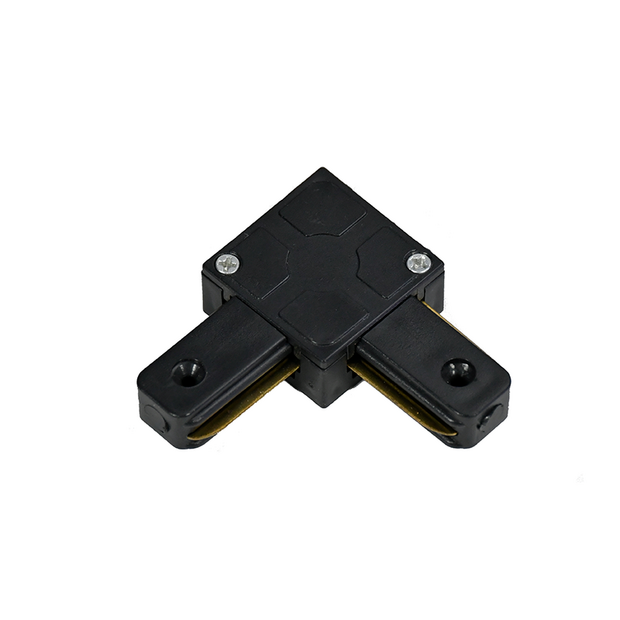 1-phase track | L-connector for track system | black
