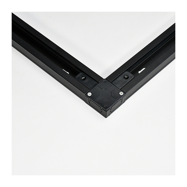 1-phase track | L-connector for track system | black