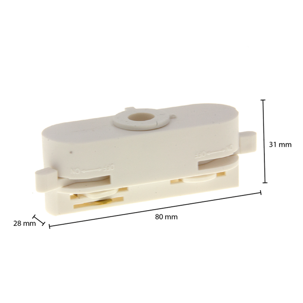 1-phase track | Pendant adapter for hanging lamp | white