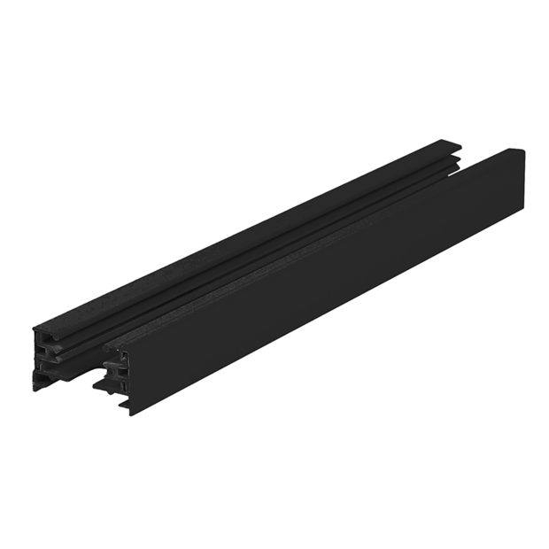 1-FASE rail | INCL. end cap and power connector | black | 2M