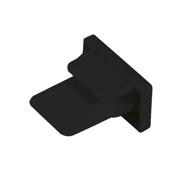 Eindkap | 1-fase rail | Zwart