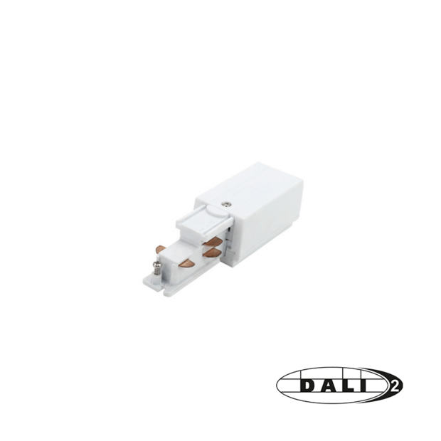 DALI 3-fase Schiene power Verbinder links | Wei&szlig;