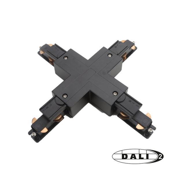 DALI 3-fase rail X-connector | Zwart