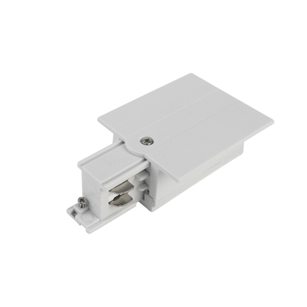 Inbouw voedingsconnector links wit voor 3-fase railsysteem