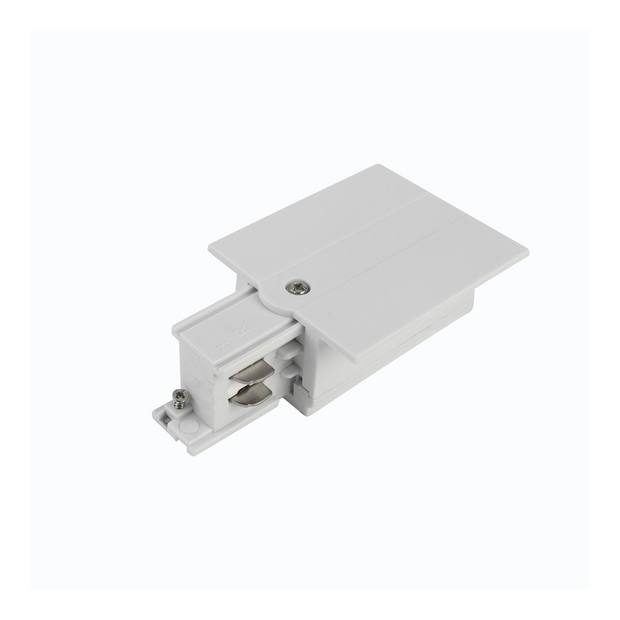 Inbouw voedingsconnector links wit voor 3-fase railsysteem
