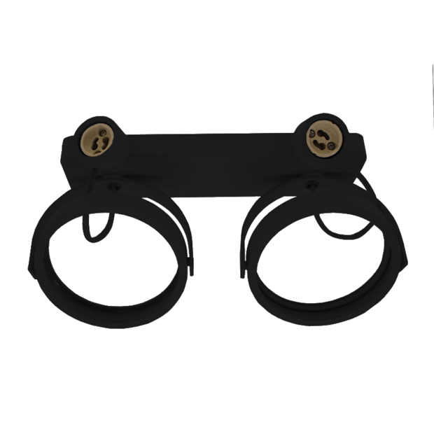 AR111 Opbouwarmatuur | 2x GU10 Fitting | Zwart