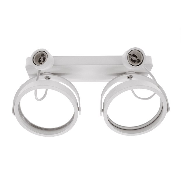 AR111 Opbouwarmatuur | 2x GU10 Fitting | Wit