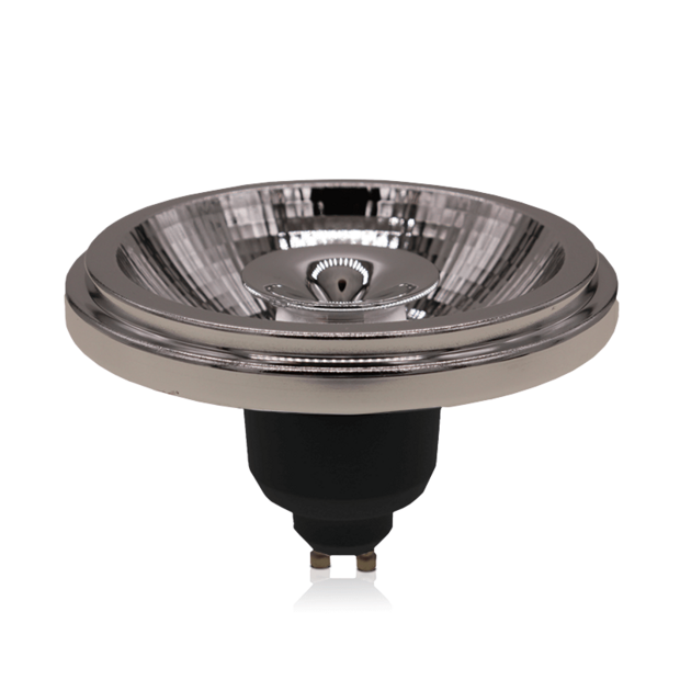 LED AR111 GU10 Spot | Zwart | 12W | 2700K | 24&deg;