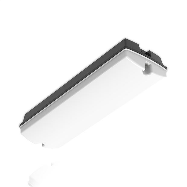 LED Bulkhead PAN | 3W | IP65 | Zwart | 4000K | Milky Cover