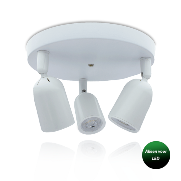 Plafondarmatuur Locaste | 3x GU10 | Wit