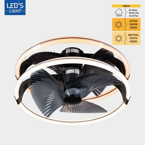 Plafondventilator XL met LED Verlichting | 73cm | 65W | Afstandsbediening