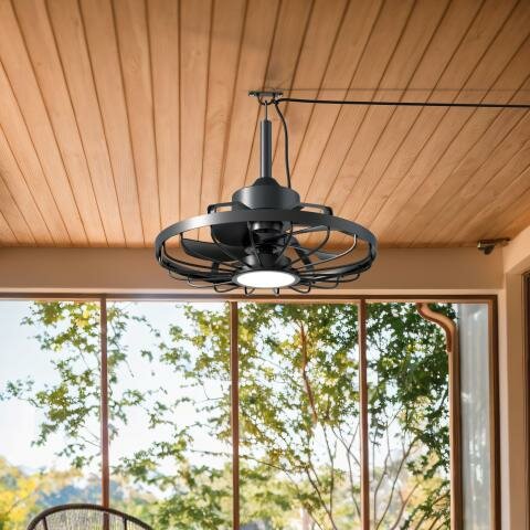 Hangende Plafondventilator met LED | 50cm | 22W LED | Afstandsbediening