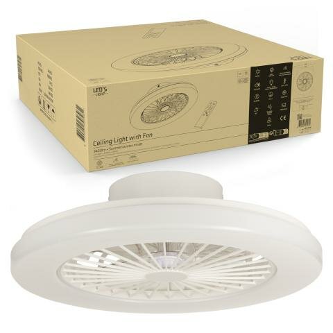 Plafondventilator met LED Verlichting | 55W 4300lm | 48 cm | Mechanisch