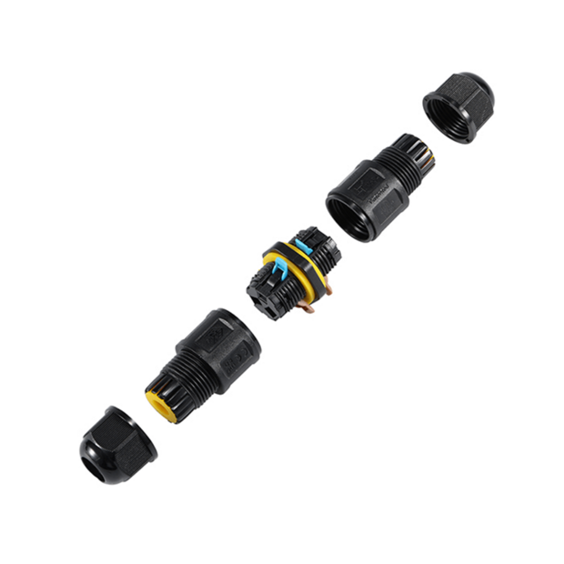 Waterdichte 3-polige kabelconnector | IP68 | Voor kabels 4&ndash;11 mm