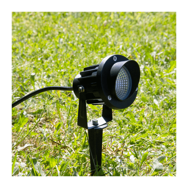 nspot met Grondpin | 7W LED | 4000K | IP65 | Zwart