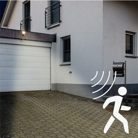 LED floodlight met sensor 20W 4000K 2800lm IP65 Zwart