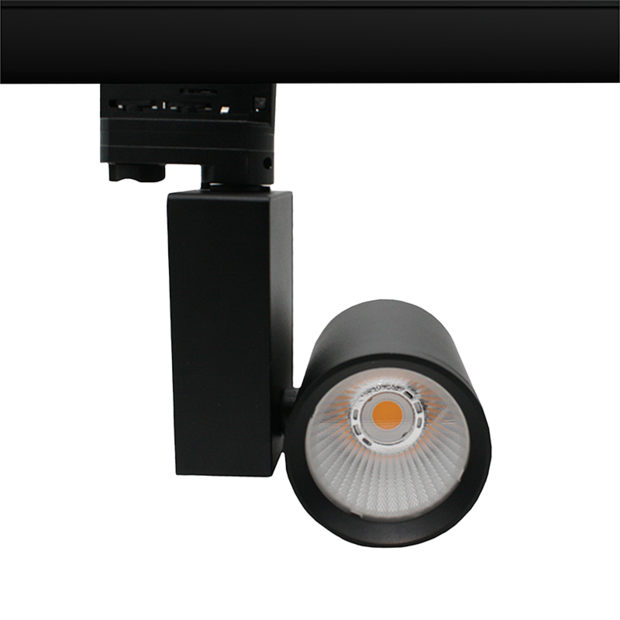 3-fase LED railspot | 28W | 3000K warmwit | Zwart