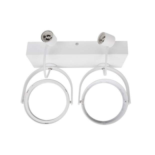 Opbouwarmatuur AR111 GU10 | wit, richtbaar | 2 spots