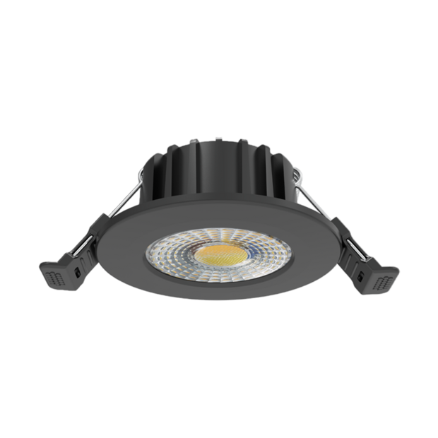 Dimmable LED recessed spotlight 6W black | Adjustable light colour 2700K &ndash; 5700K | 600lm 60&deg; &Oslash;50-70mm IP65